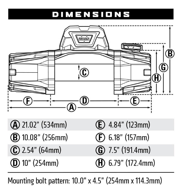 WARN Winch VR EVO 10 000lbs Synthetic