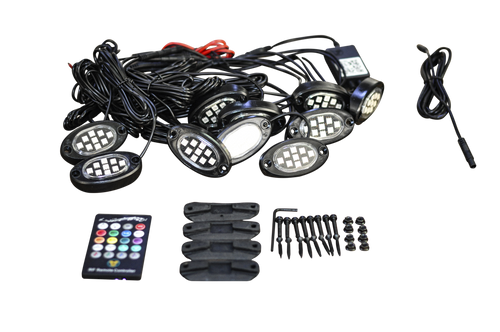 10pc Colour Rock Light Set