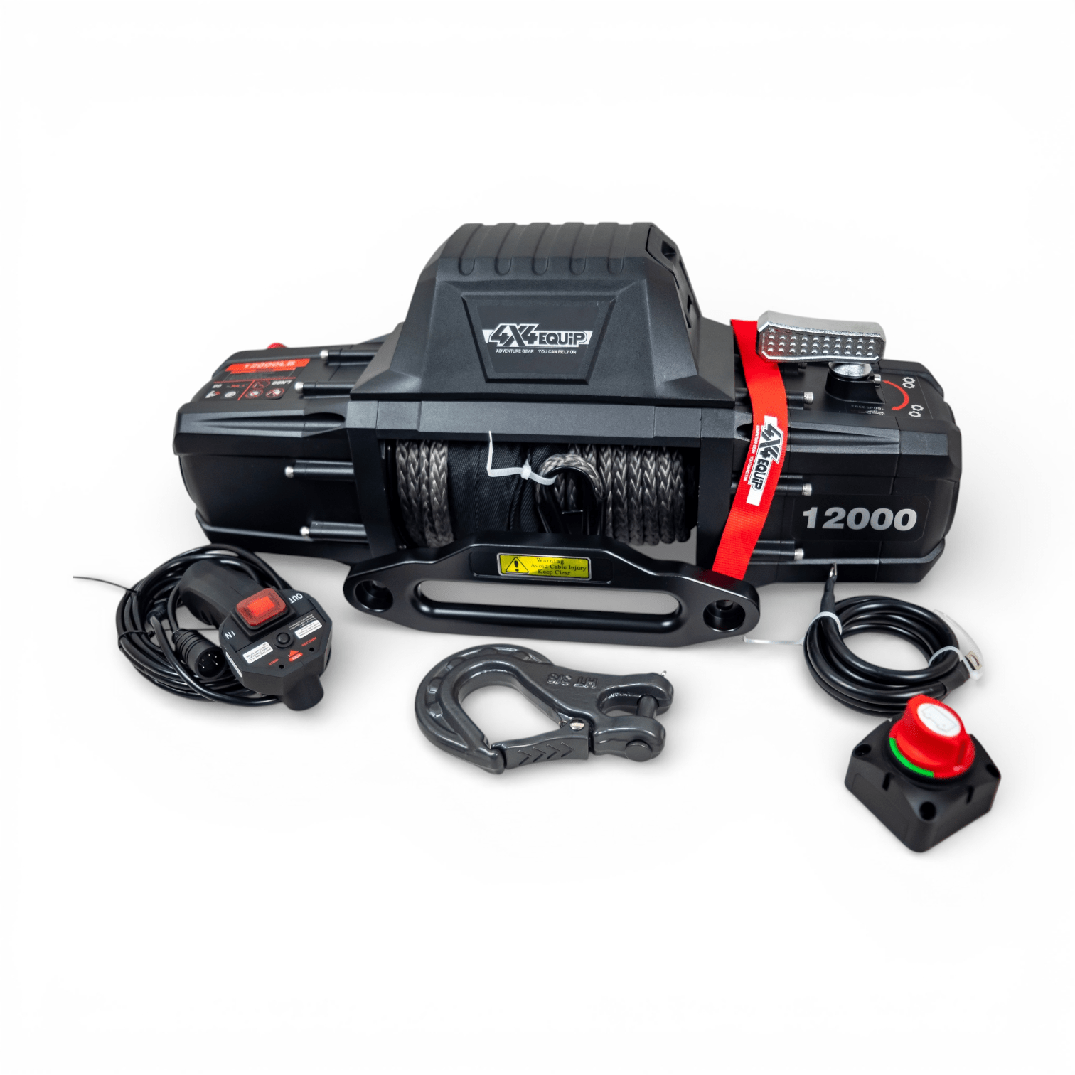 Winch 12000lbs + Synthetic cable + Cut off