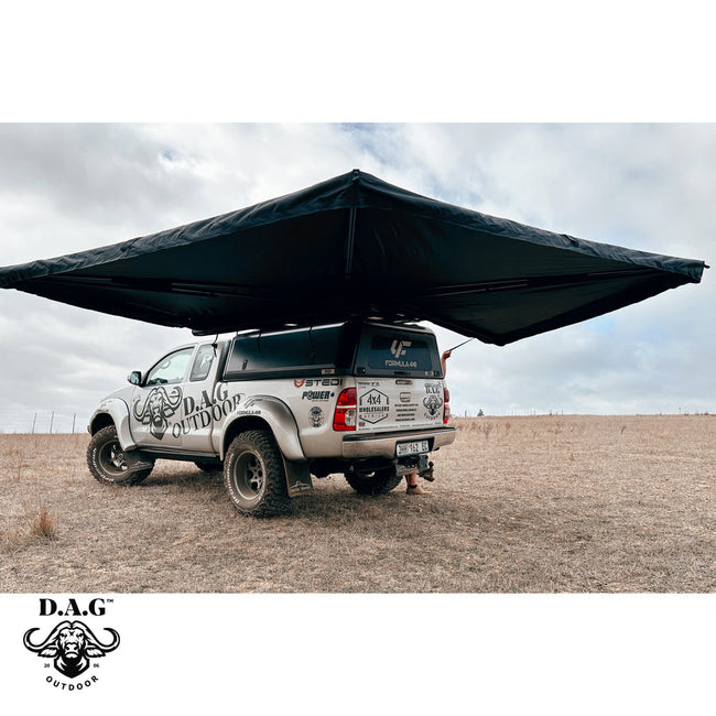 D.A.G XL 2.5m 270° Buffalo Wing Awning (tri-colour LED lighting)