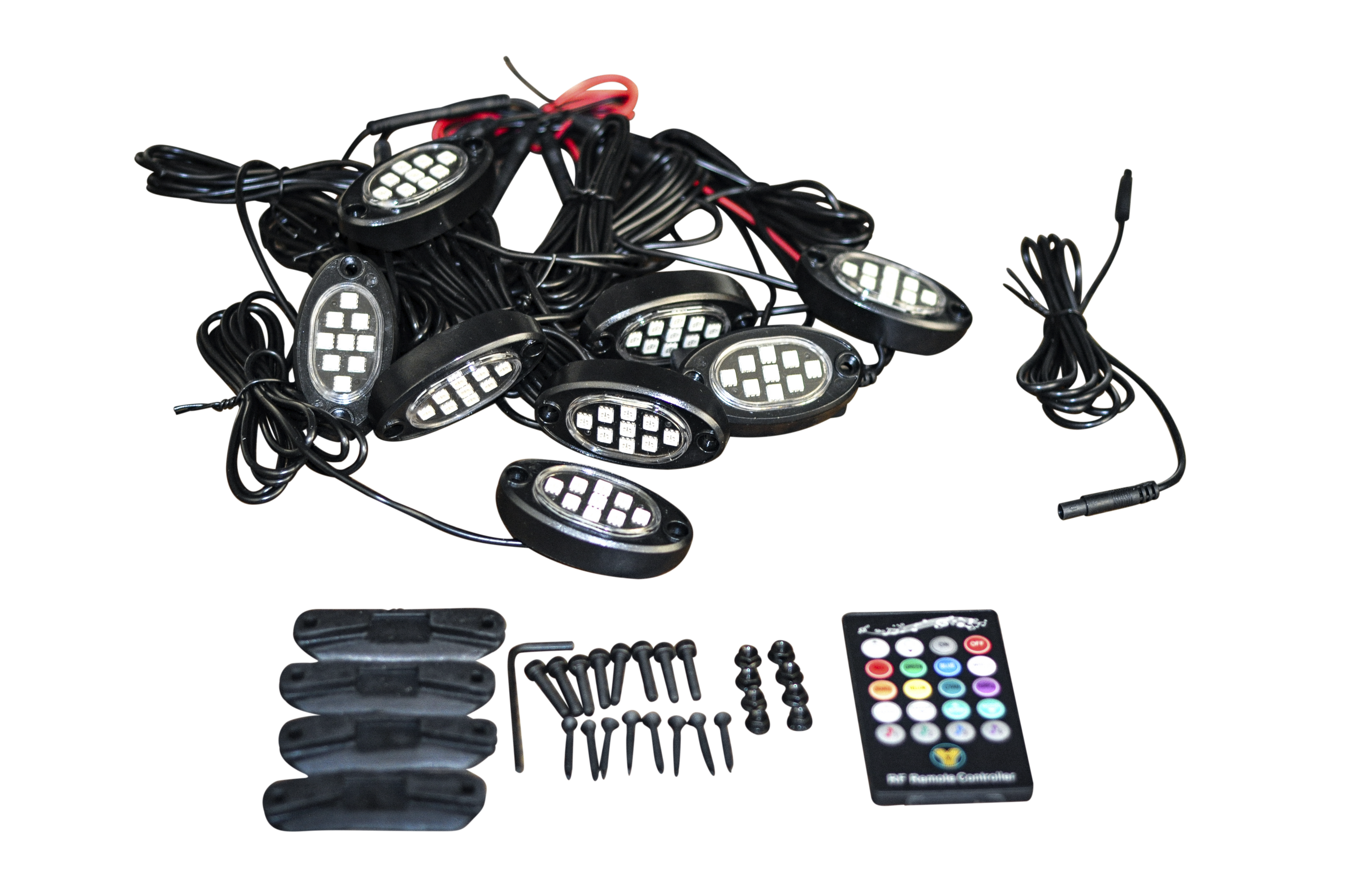 8pc Colour Rock Light Set