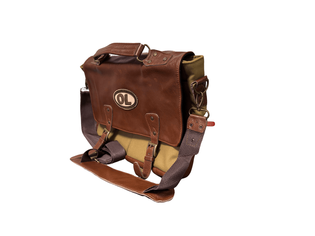 Leather and Canvas Laptop Bag