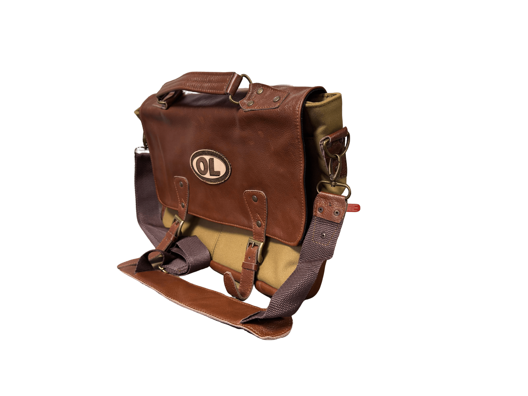 Leather and Canvas Laptop Bag