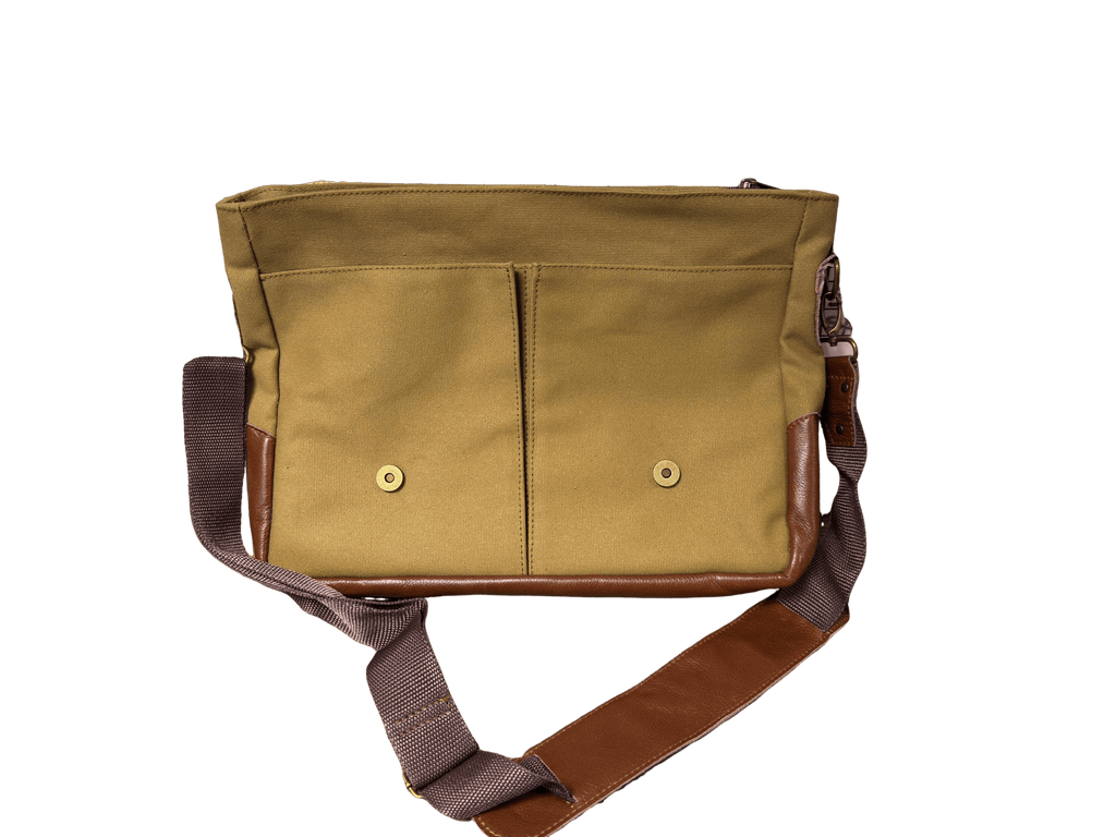 Leather and Canvas Laptop Bag