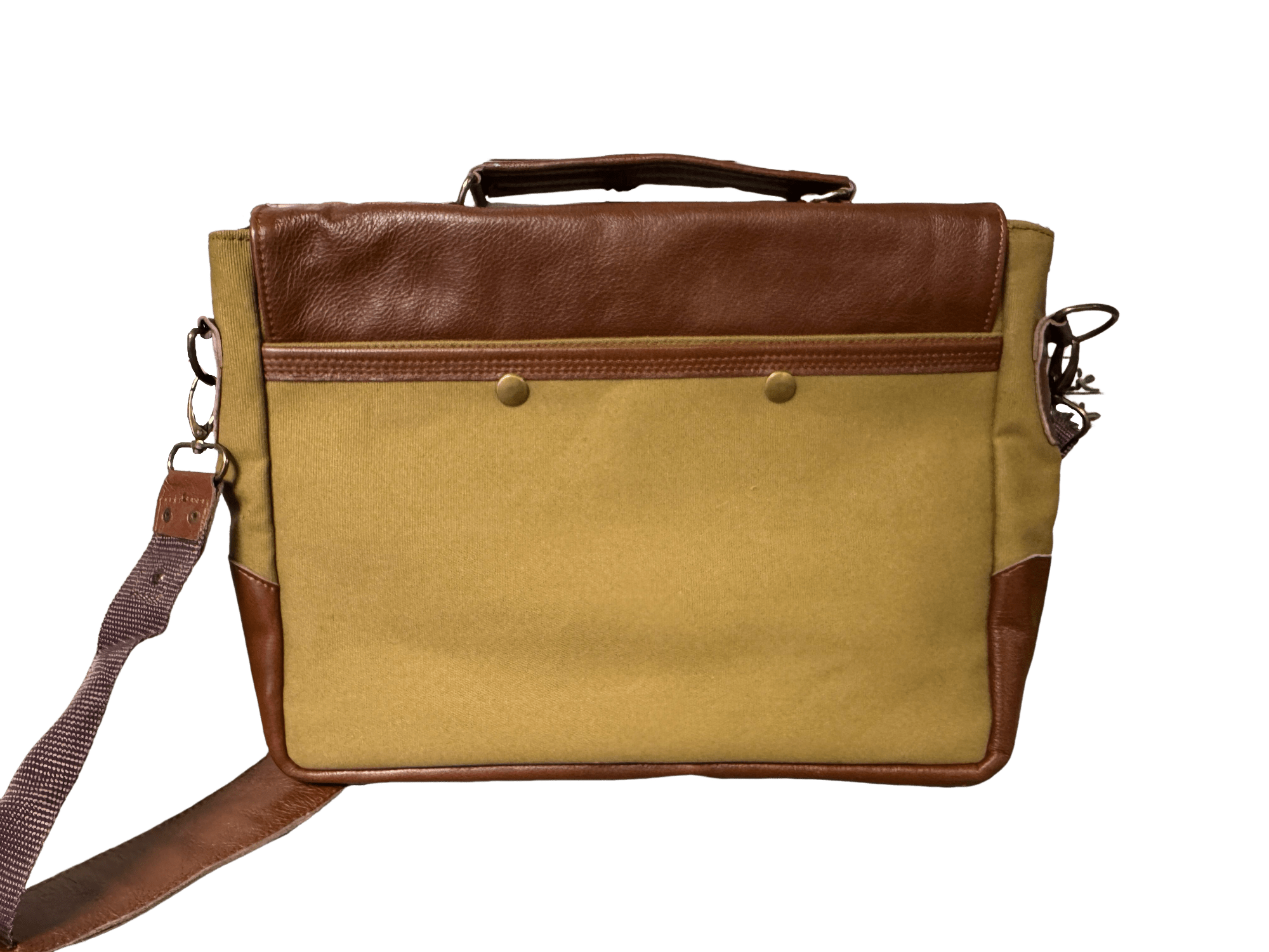 Leather and Canvas Laptop Bag