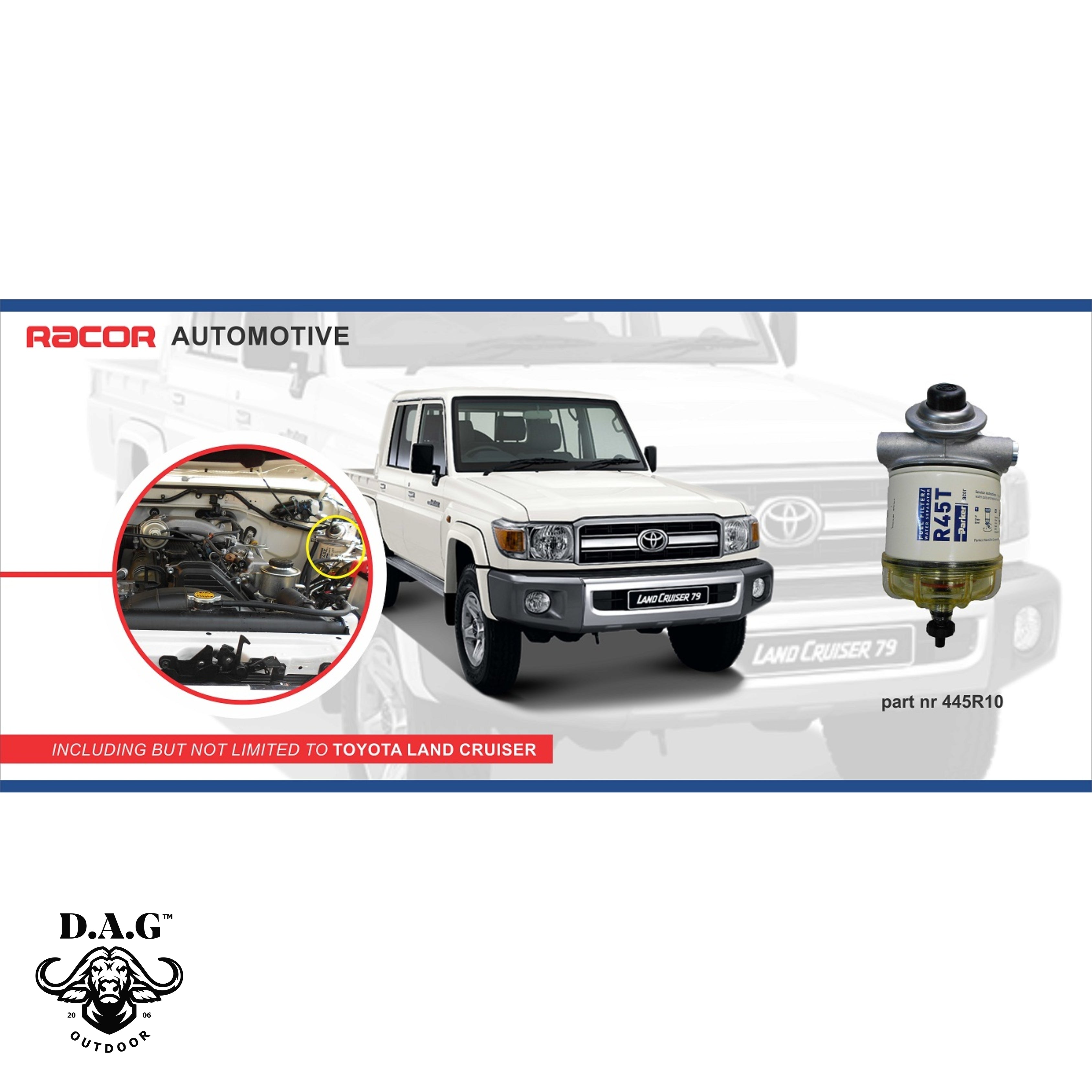 RACOR | Racor Fuel Filter - Water Separator Kit Toyota Prado & Fortuner D4D