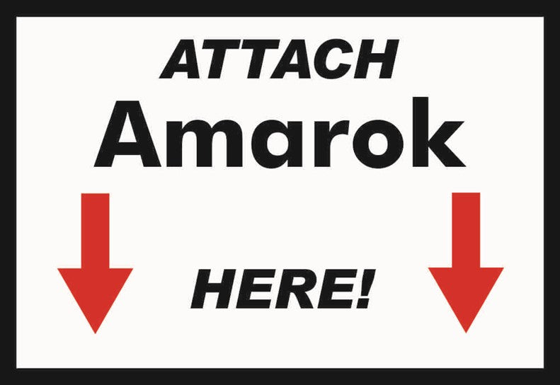 4x4 direct stickers 1. Attach Amarok Here - Sticker