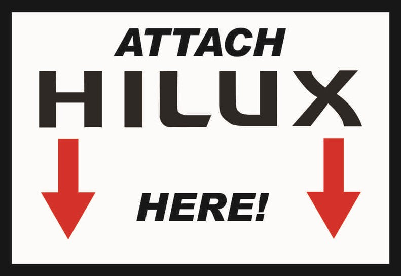 4x4 direct stickers 3. Attach Hilux Here - Sticker