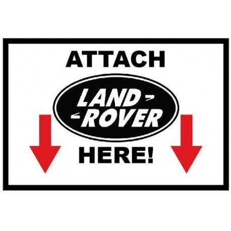 st-attachlandy#1. Attach Land Rover Here - Sticker