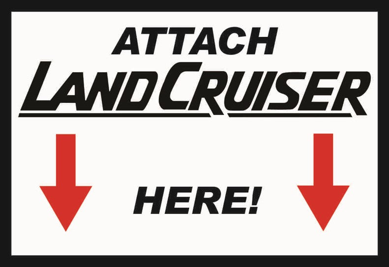 4x4 direct stickers 4. Attach Landcruiser Here - Sticker
