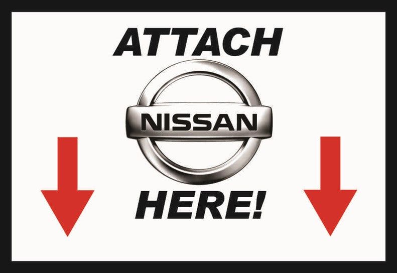 4x4 direct stickers 5. Attach Nissan Here - Sticker