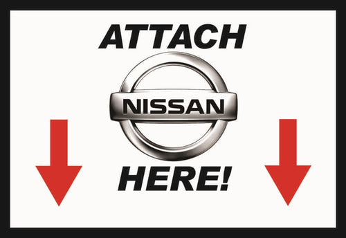 4x4 direct stickers 5. Attach Nissan Here - Sticker