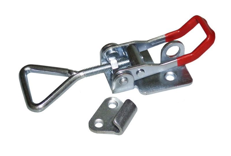 throwover-catch-with-eye-for-lock-red. Throw over Adjustable catch Medium - Red