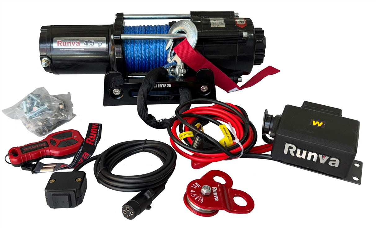 winch-4500. Runva Winch with Synthetic Rope 4500lbs