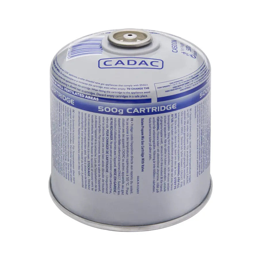 Cadac-gas-can-500gr. Cadac screw on gas can 500gr